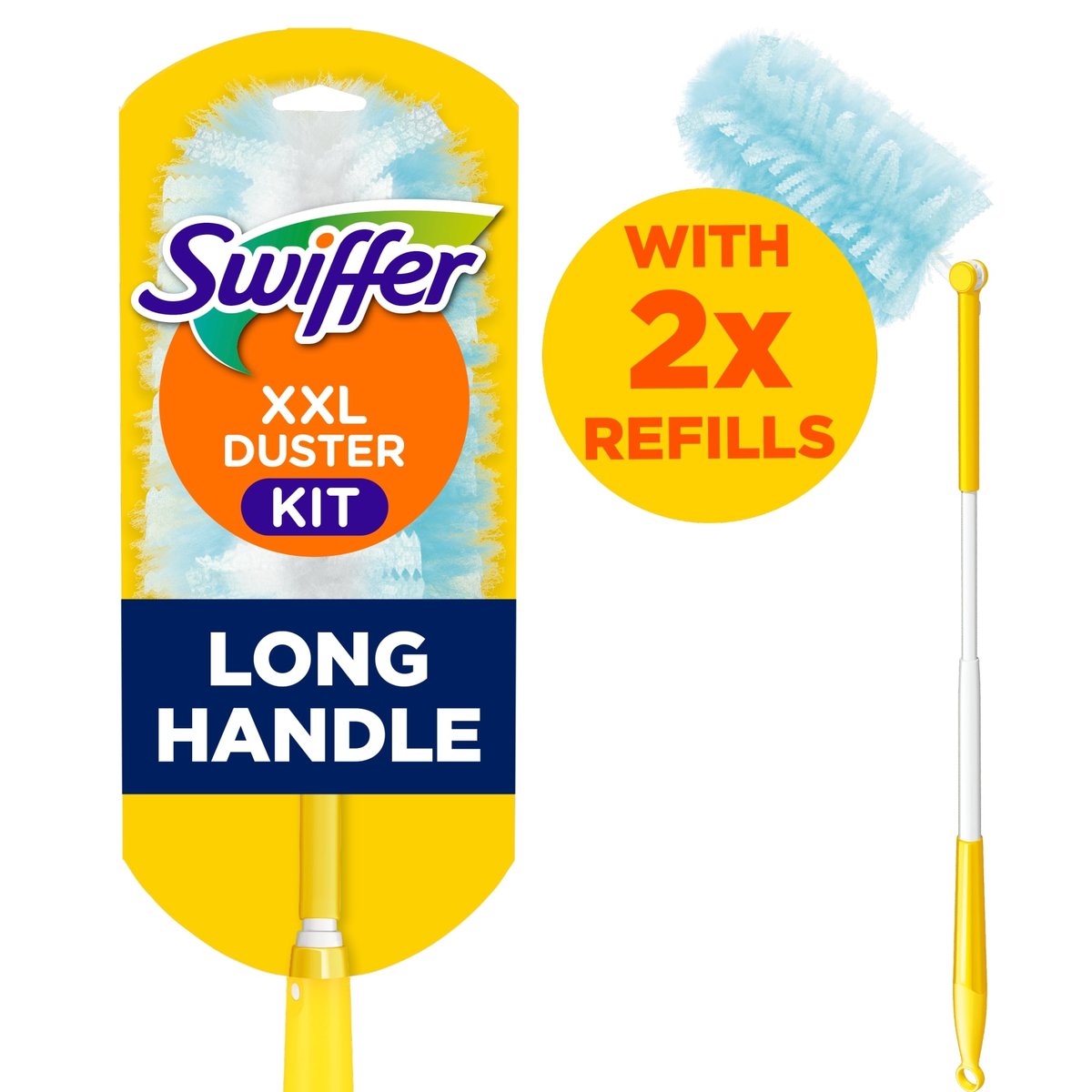 Swiffer XXL Duster Portalanító Kezdőkészlet, 1 db nyél + 2 db utántöltő kefe