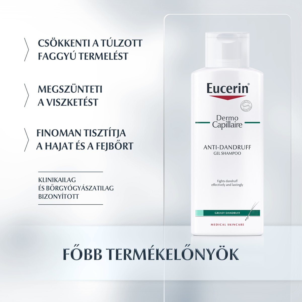 Eucerin DermoCapillaire Korpásodás elleni sampon zsíros korpára 250ml