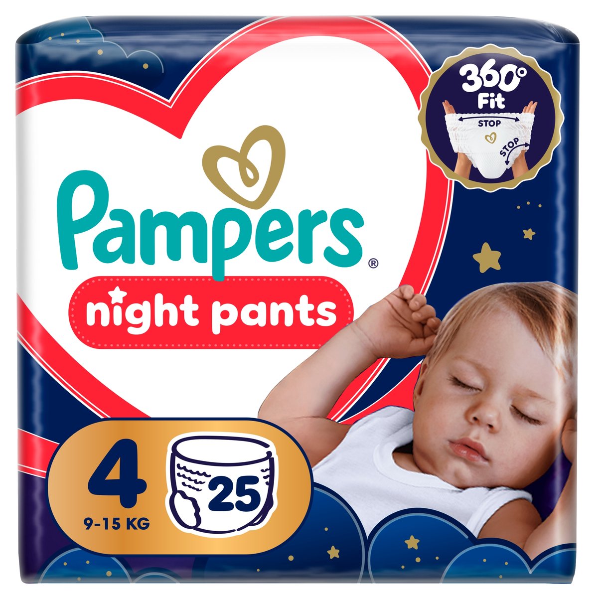 Pampers Night Pants Éjszakai Bugyipelenka, Méret: 4 (9-15 kg) 25 db