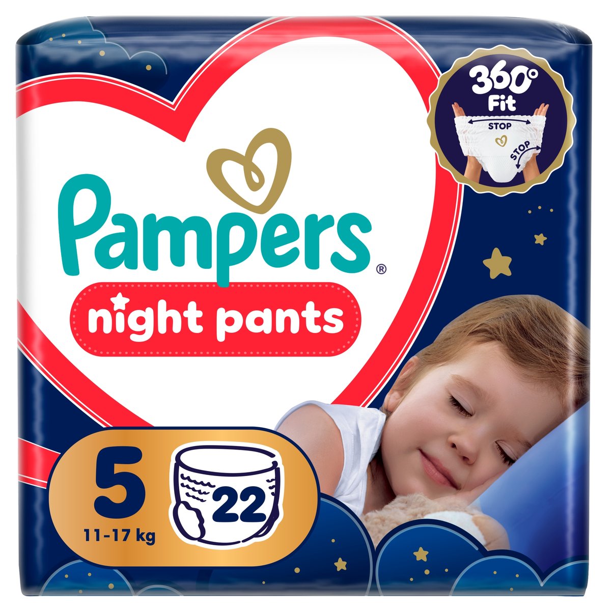 Pampers Night Pants Éjszakai Bugyipelenka, Méret: 5 (11-17 kg) 22 db