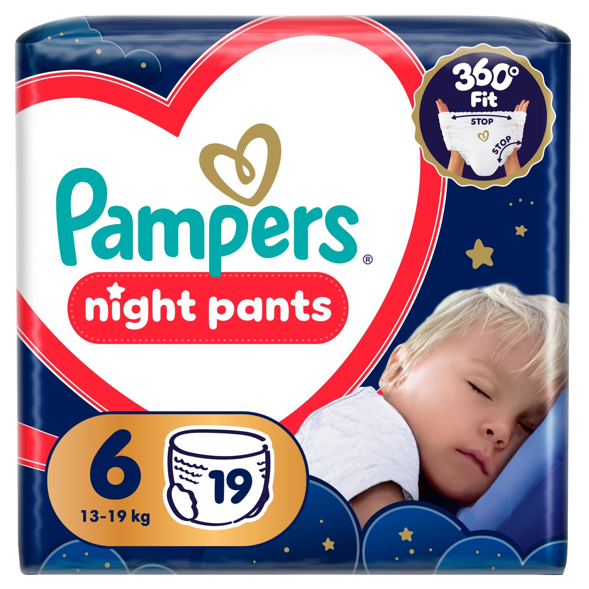 Pampers Night Pants Éjszakai Bugyipelenka, Méret: 6 (13+ kg) 19 db