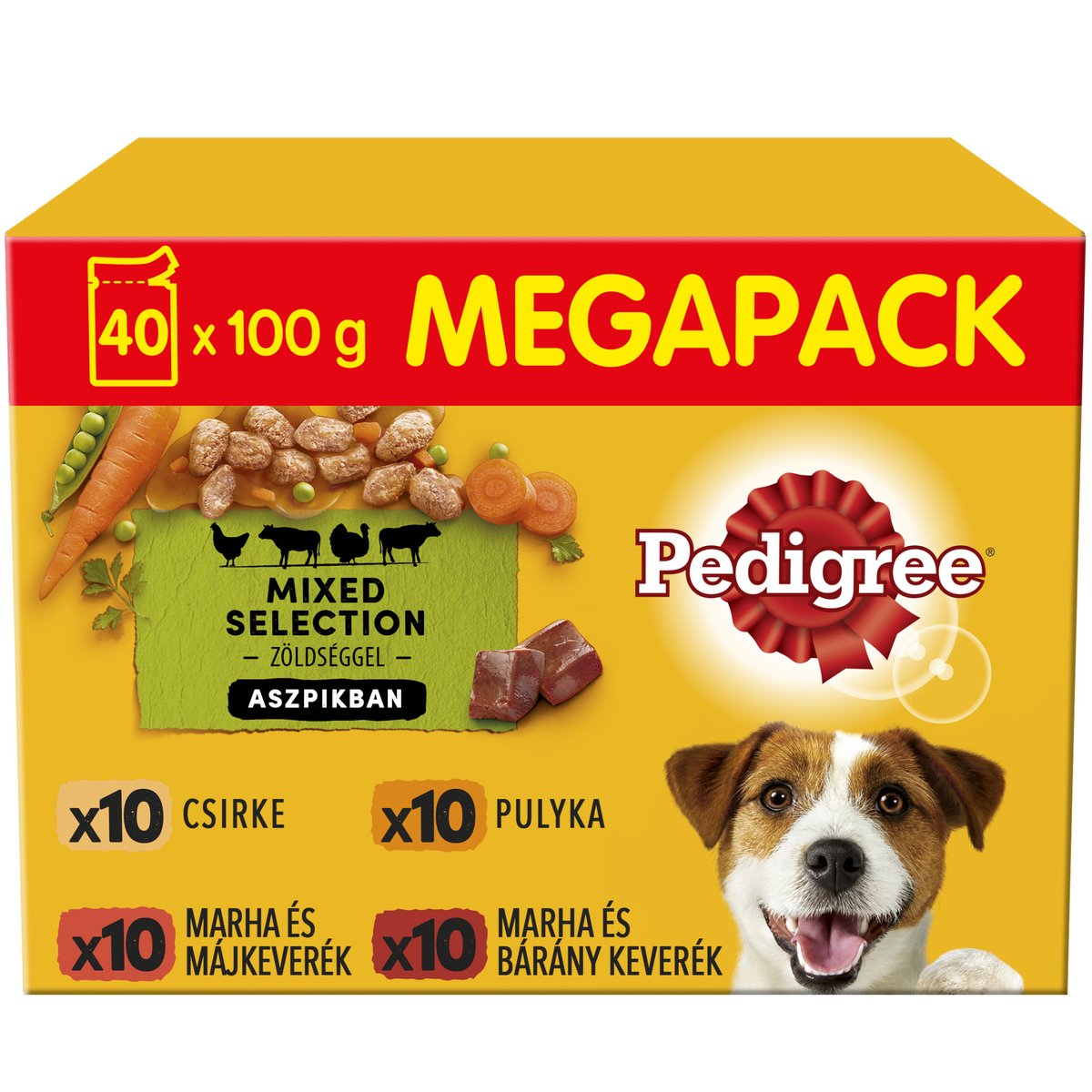 Pedigree tasakos eledel mártásban felnőtt kutyák számára 40 x 100 g