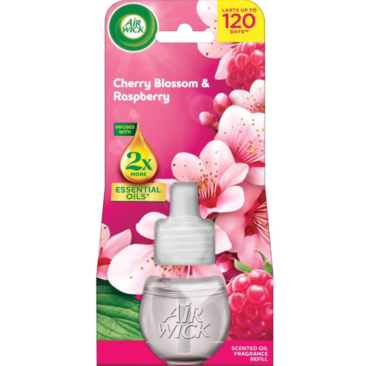 Air Wick elektromos légfrissítő utántöltő, Cseresznyevirág és málna illat