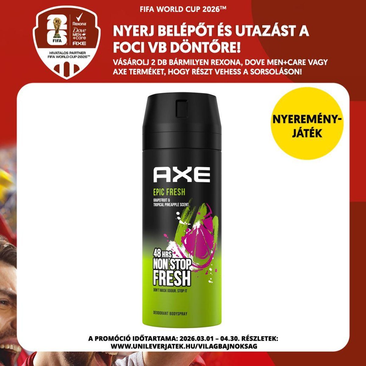 AXE Epic Fresh dezodor, 150 ml