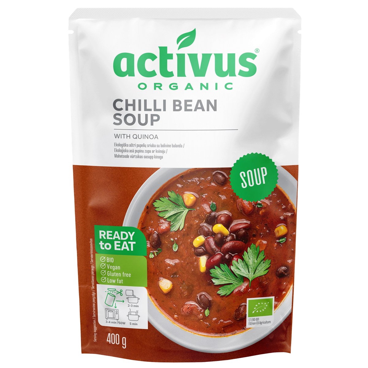 Activus BIO Vegán chilis bableves quinoaval