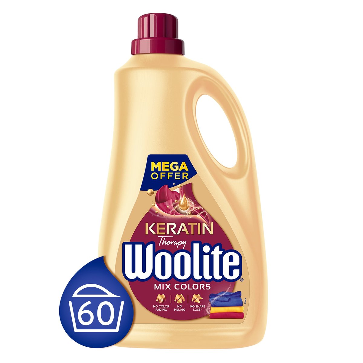 Woolite Keratin Therapy mosószer színes ruhákhoz 3.6 liter