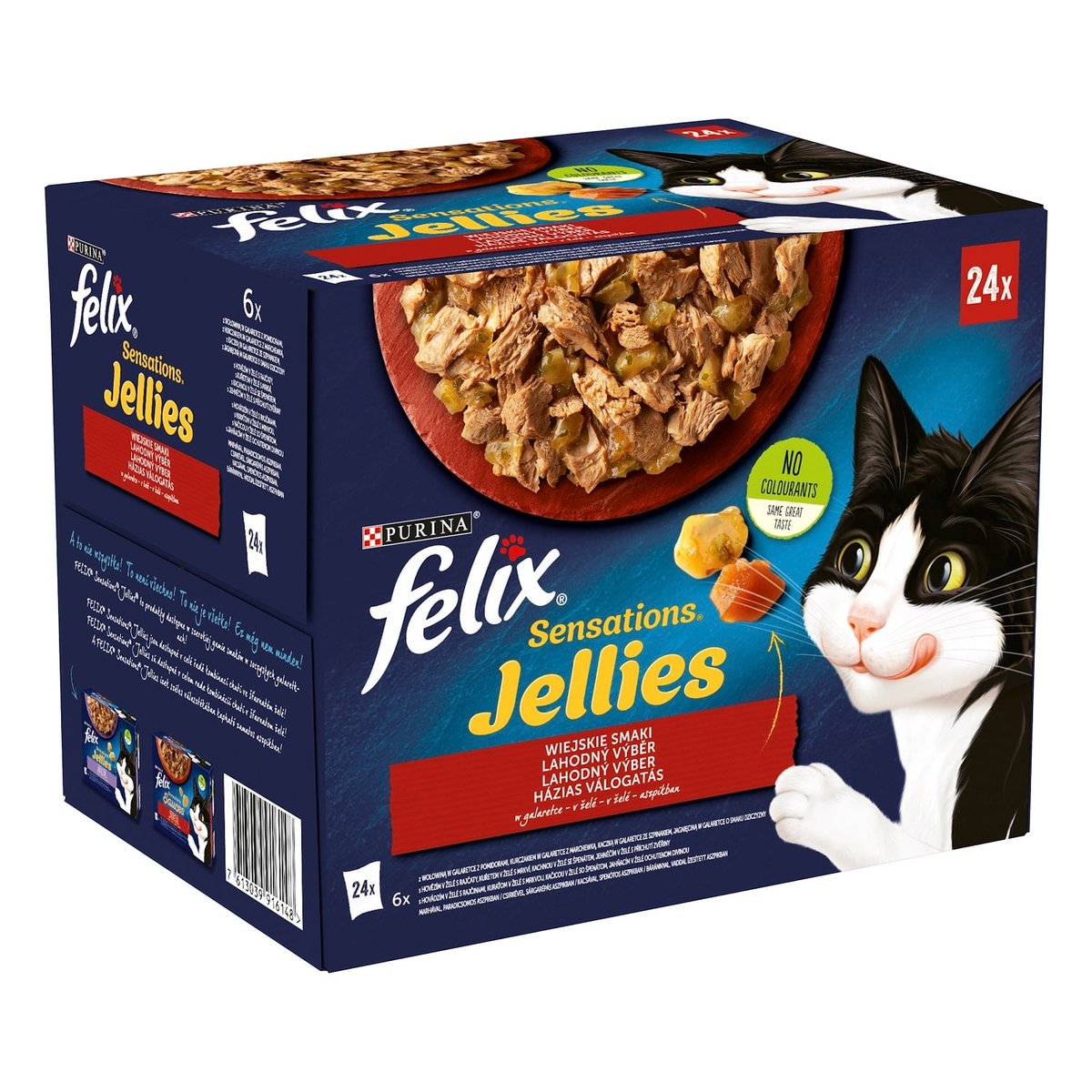 Felix Sensations Jellies Házias válogatás aszpikban nedves macskaeledel (24x85g)