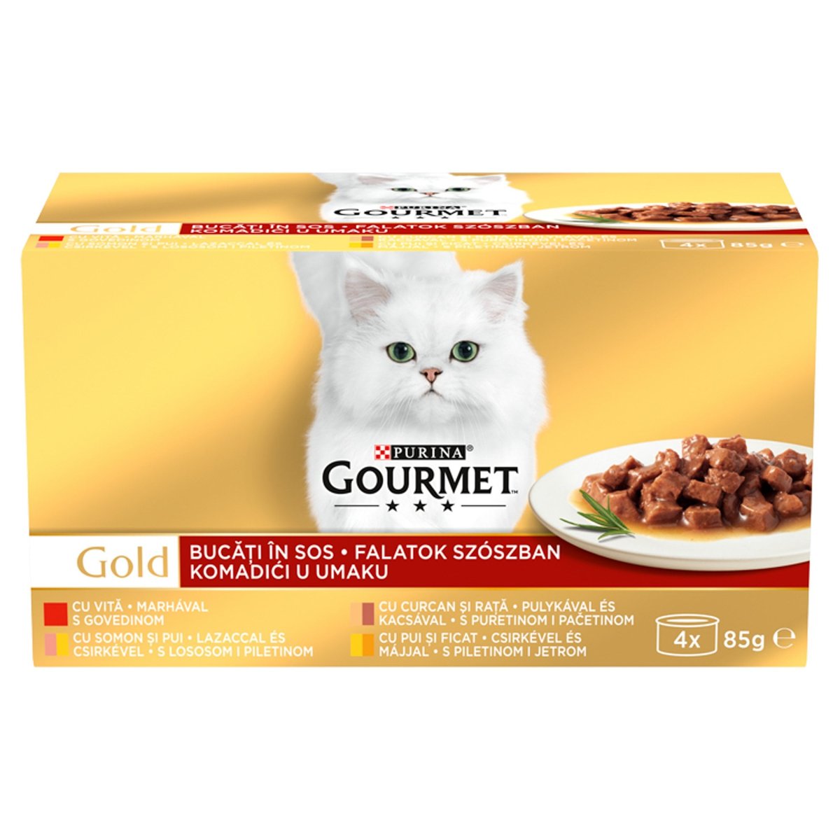 Gourmet Gold Falatok szószban nedves macskaeledel