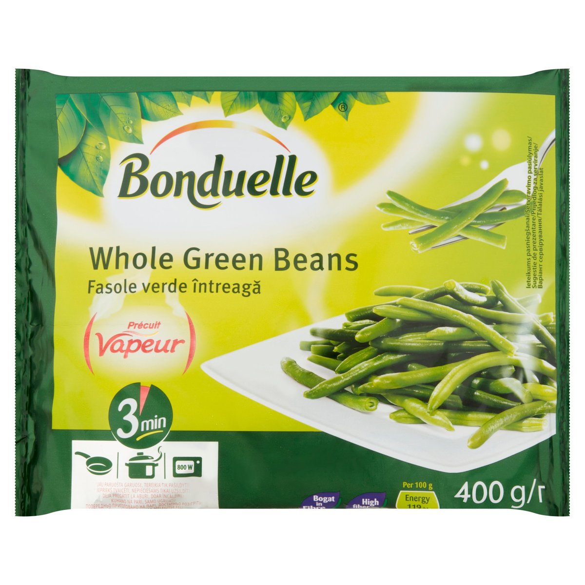 Bonduelle Vapeur zöldhüvelyű egész zöldbab