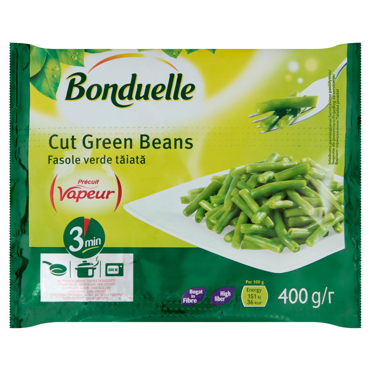 Bonduelle Vapeur zöldhüvelyű vágott zöldbab