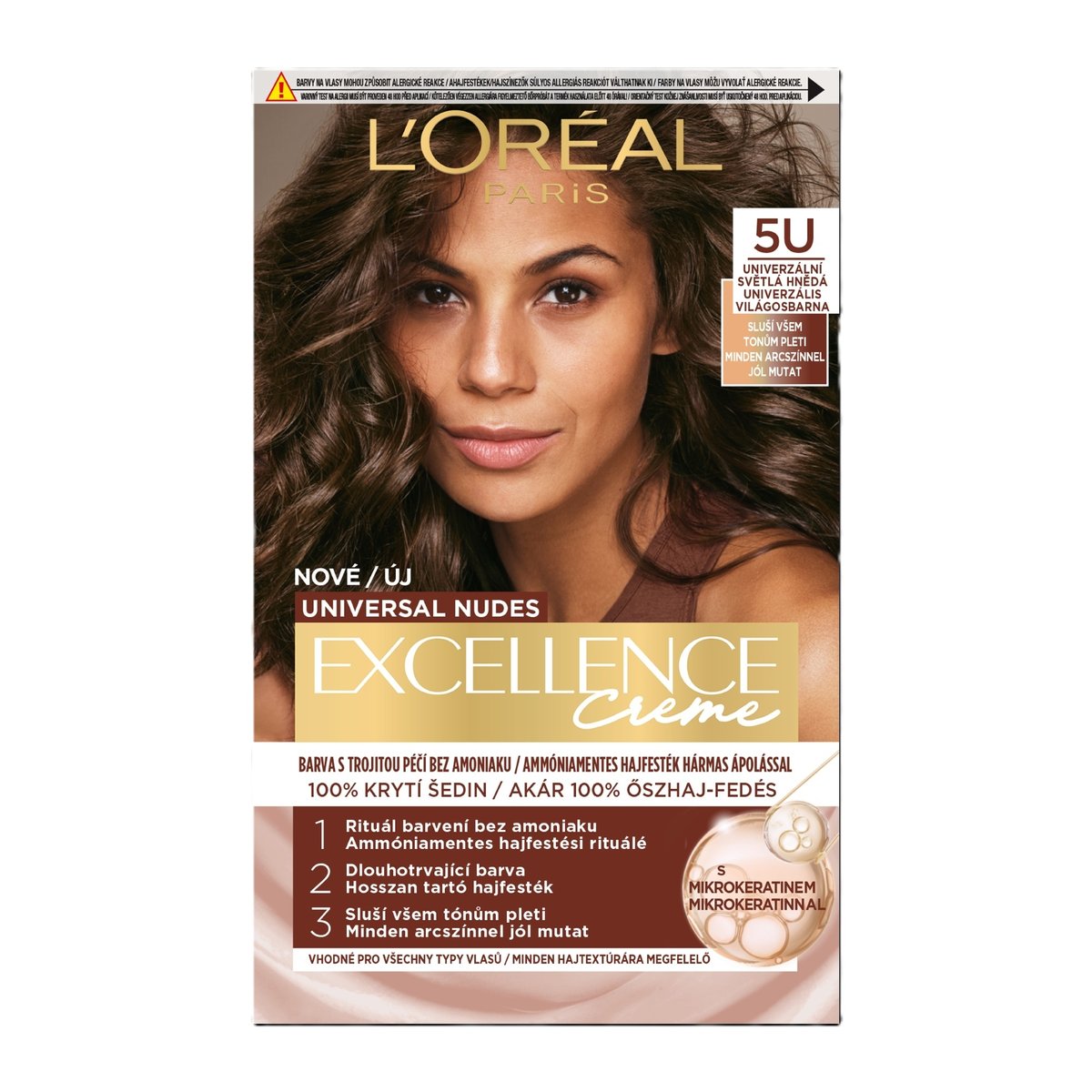 L’Oréal Paris Excellence Creme Universal Nudes krémhajfesték 5U Világosbarna