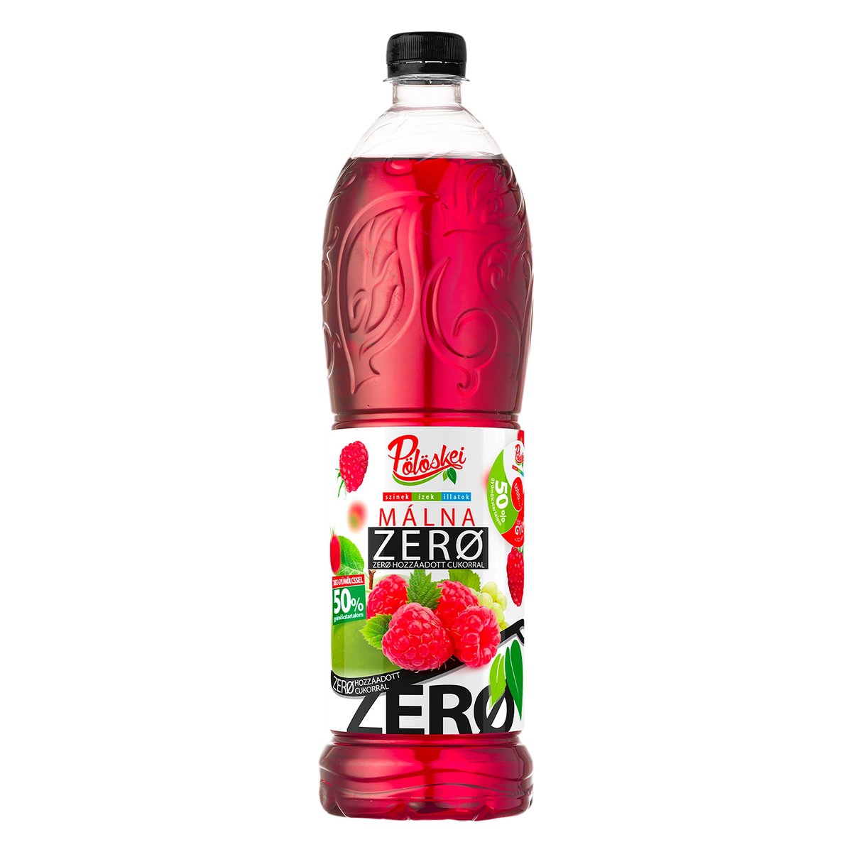 Pölöskei ZERO 50% málna ízű szörp édesítőszerekkel