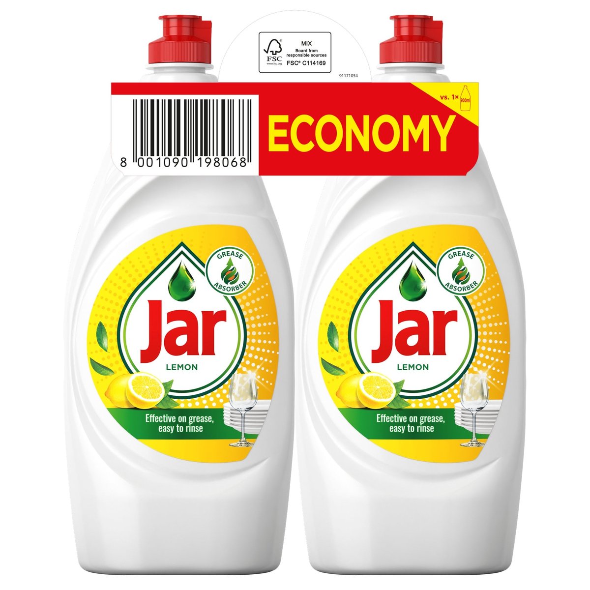 Jar Lemon Folyékony Mosogatószer Zsíroldó  2x900 ml