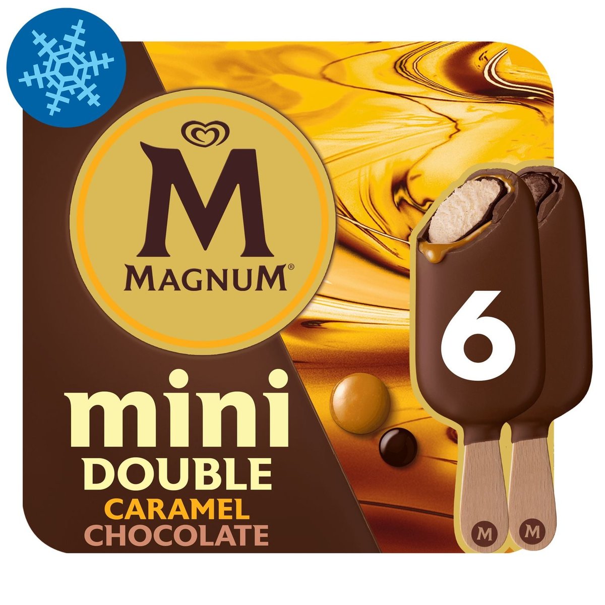 Magnum Mini Multipack Jégkrém Dupla Karamell - Dupla Csokoládé 6x60ml