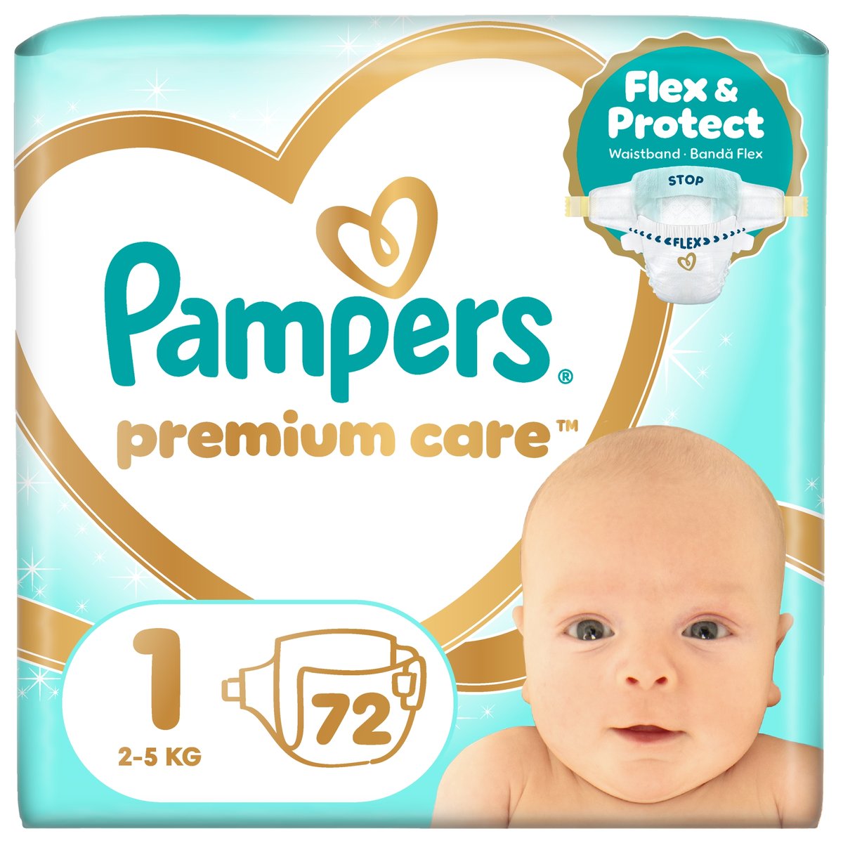Pampers Premium Care Pelenka, Méret: 1 (2-5 kg) 72 db