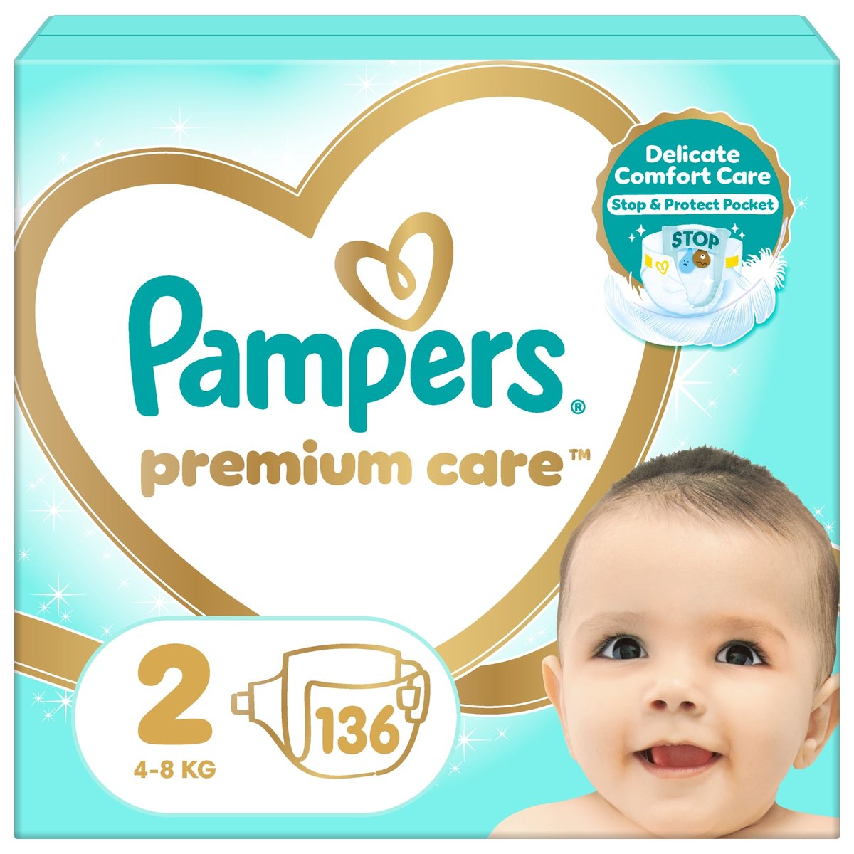 Pampers Premium Care Pelenka, Méret: 2 (4-8 kg) 136 db