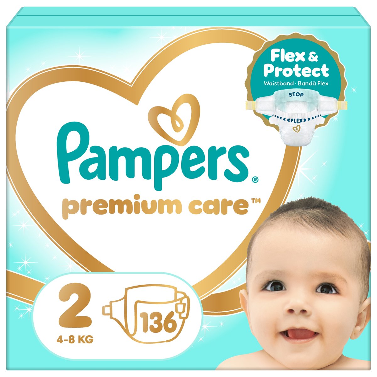 Pampers Premium Care Pelenka, Méret: 2 (4-8 kg) 136 db