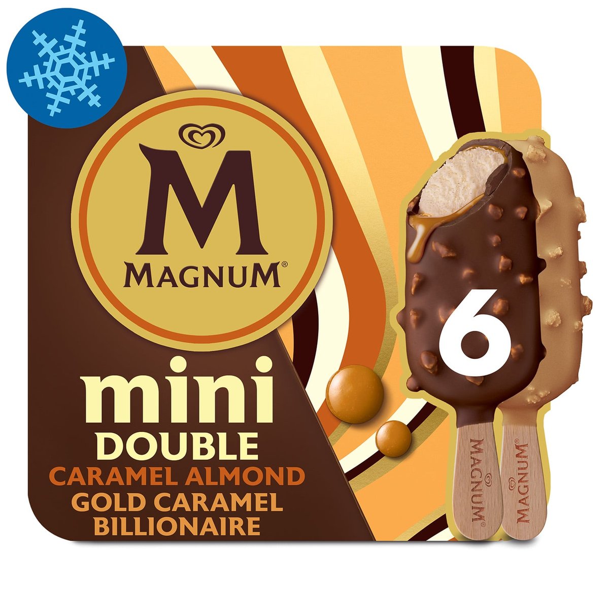 Magnum Mini Multipack Jégkrém Dupla Karamell Mandula & Dupla Gold Karamell Billionaire 6x55ml