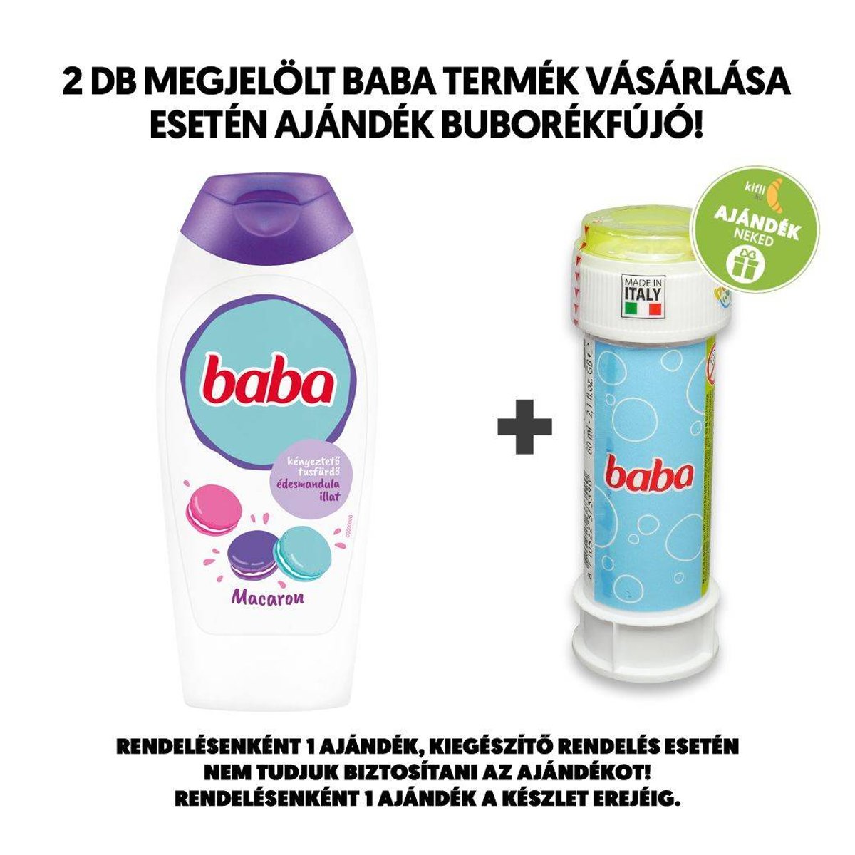 Baba Édesmandula illatú tusfürdő, 400 ml
