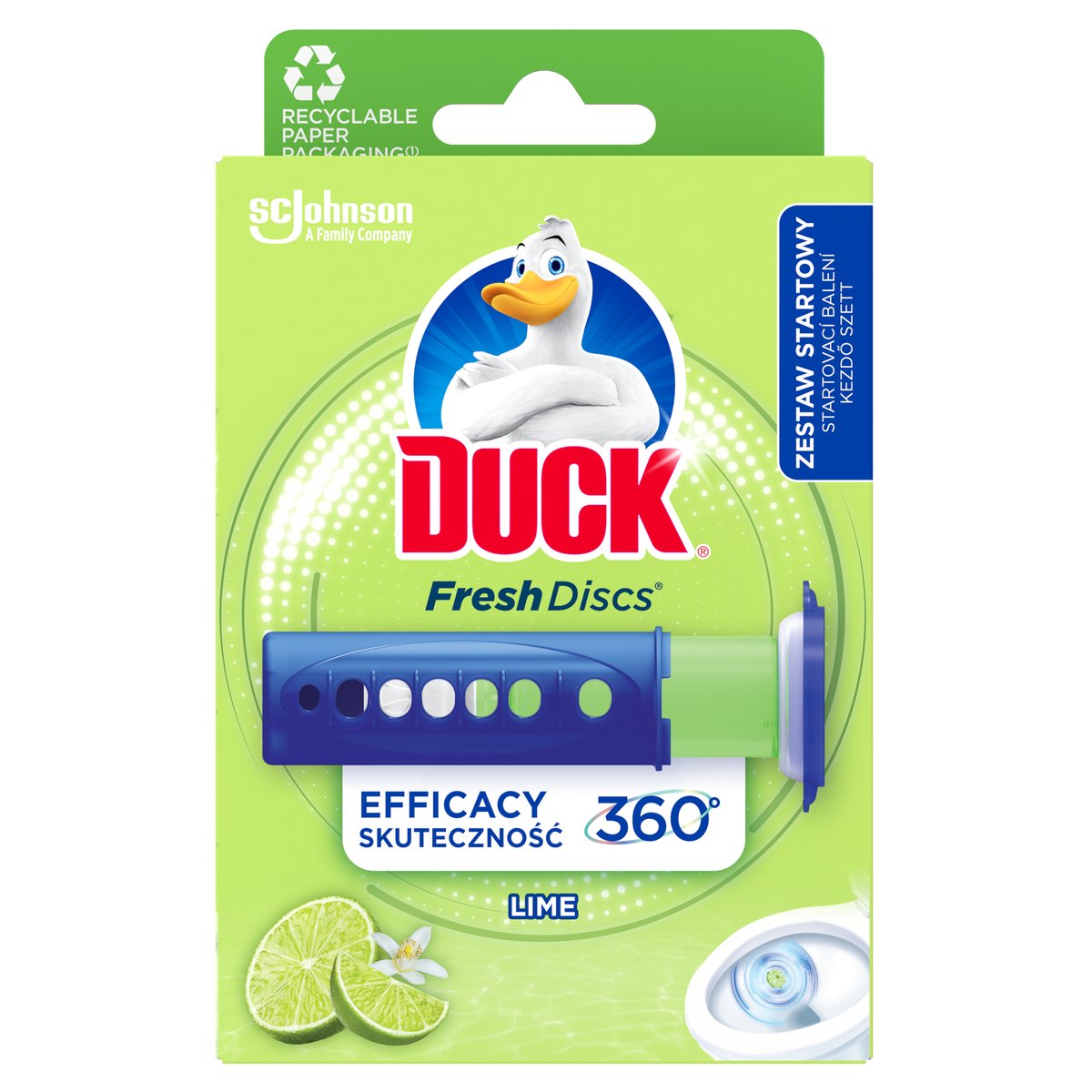 Duck® Fresh Discs™ zselés WC-öblítő korong Lime