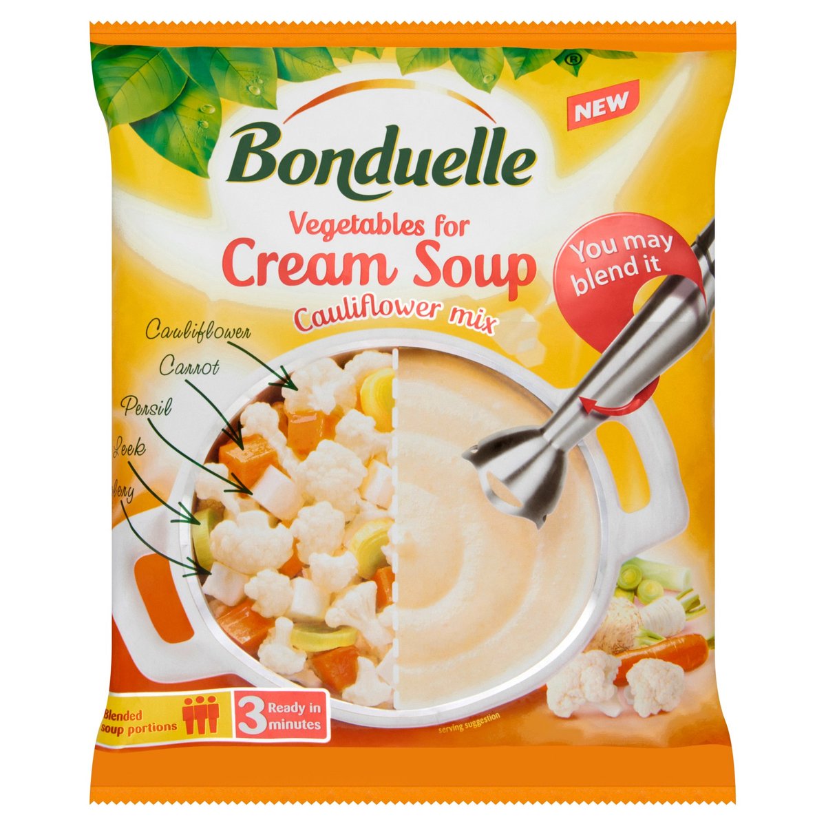 Bonduelle gyorsfagyasztott karfiolos krémleves zöldségkeverék