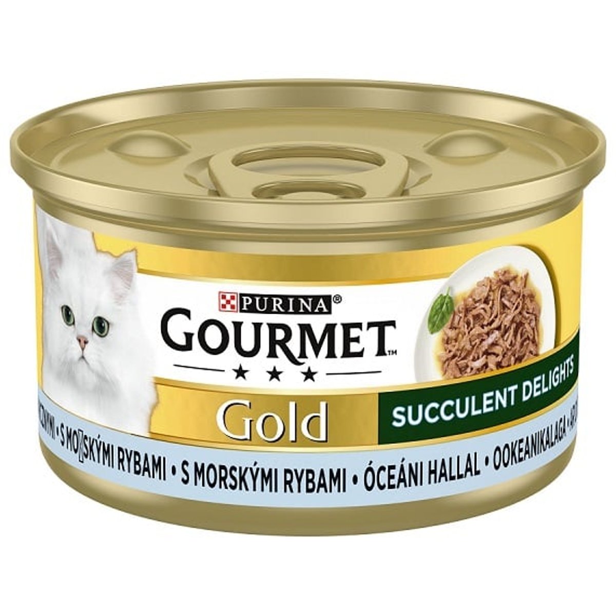 Gourmet Gold Succulent Delights Óceáni hallal nedves macskaeledel