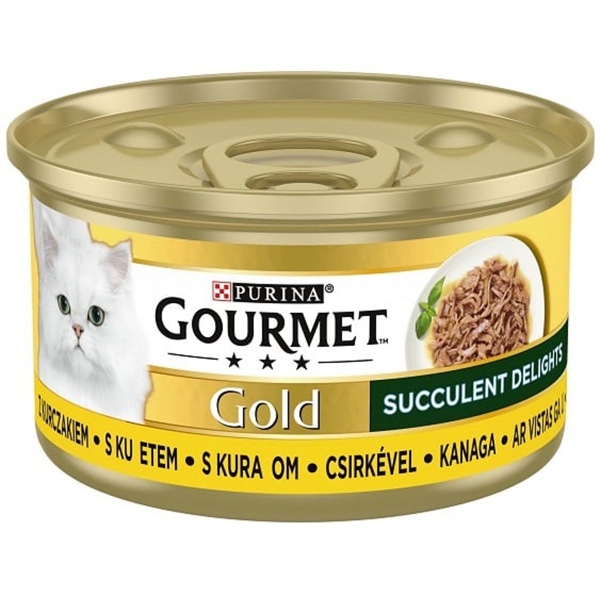 GOURMET GOLD Succulent Delights Csirkével nedves macskaeledel