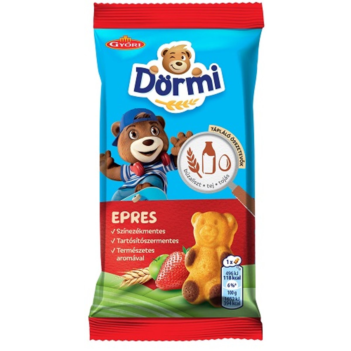 Dörmi Duo puha piskóta almás-epres töltelékkel