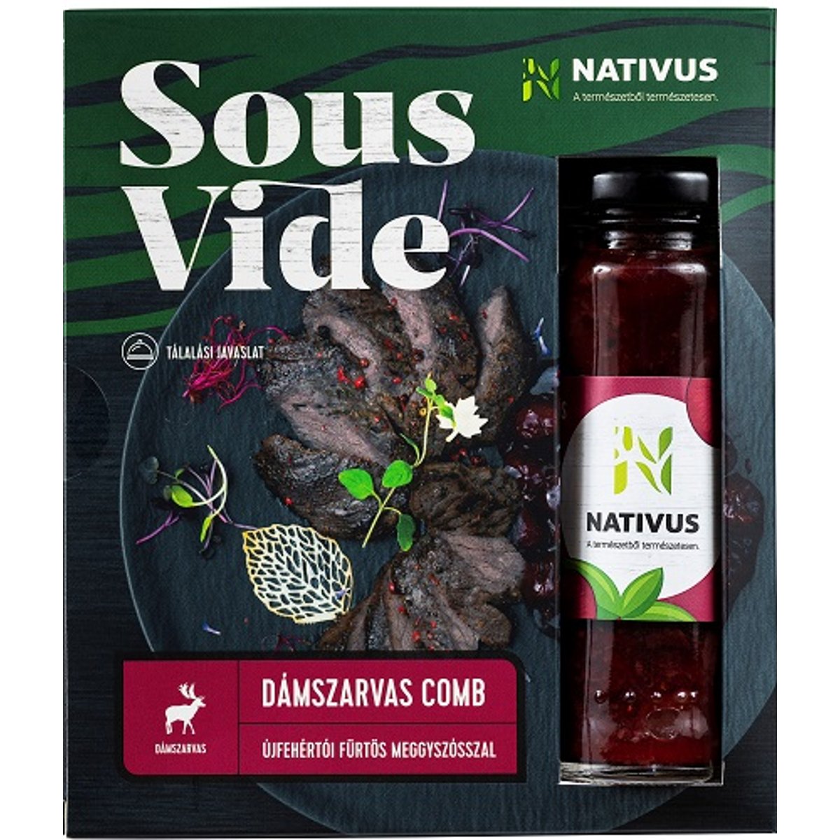 Nativus Sous vide dámszarvas comb Újfehértói fürtös meggyszósszal