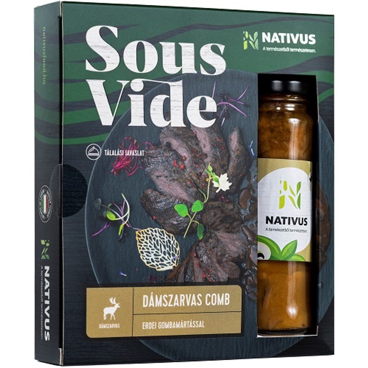 Nativus Sous vide dámszarvas comb Erdei gombamártással