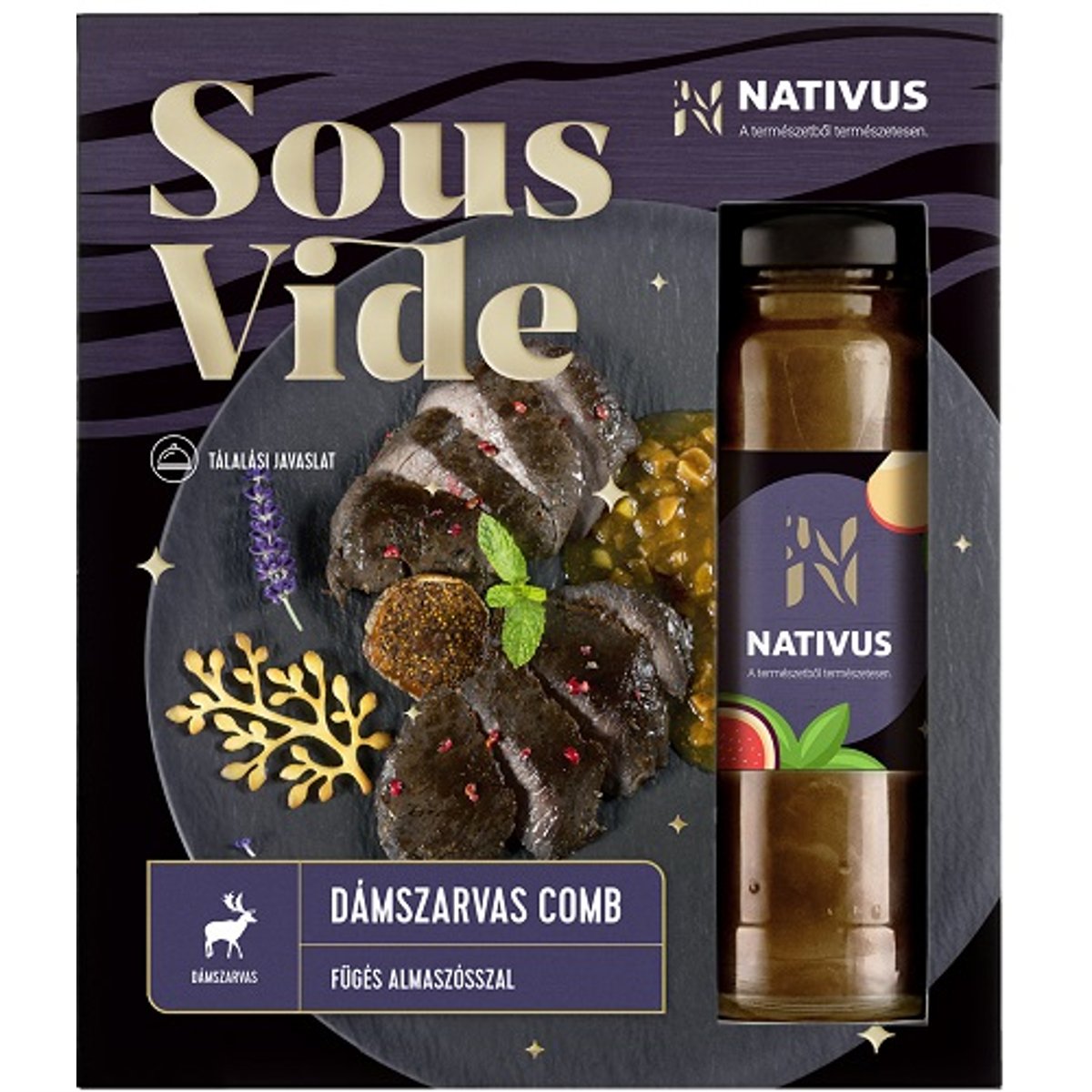 Nativus Sous vide dámszarvas comb Fügés almaszósszal