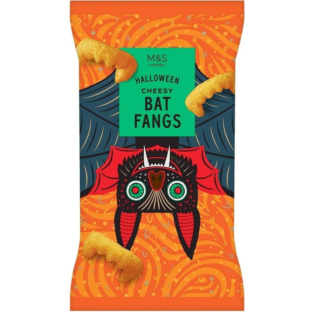 Marks & Spencer vámpírfogak, sajtízű kukorica snack