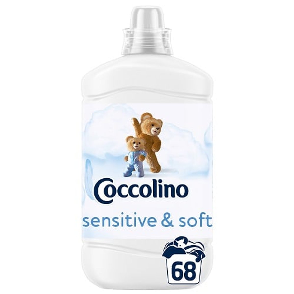 Coccolino öblítő, Sensitive&Soft, 68 mosás, 1700 ml