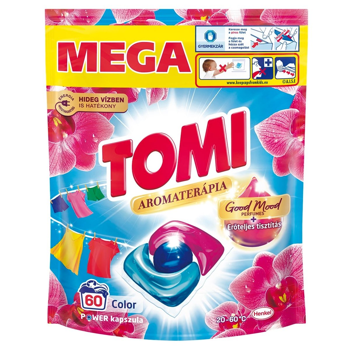 Tomi Power Caps Aromaterápia Orchidea & makadámia mosókapszula