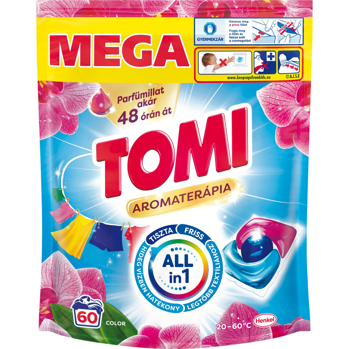 Tomi Power Caps Aromaterápia Orchidea & makadámia mosókapszula