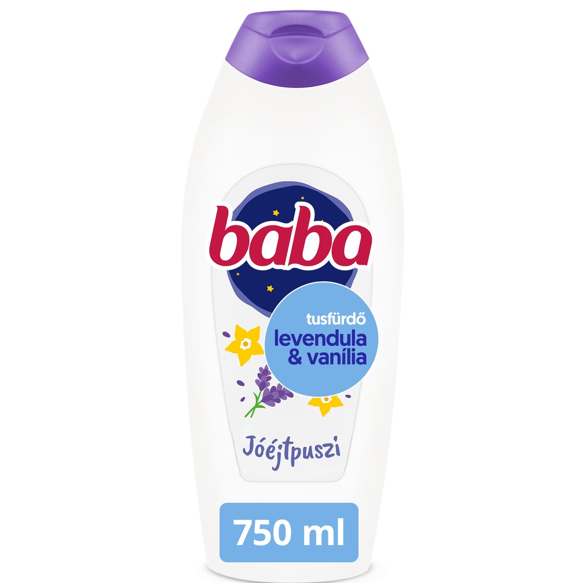 Baba Levendula és vanília illatú nyugtató tusfürdő, 750 ml
