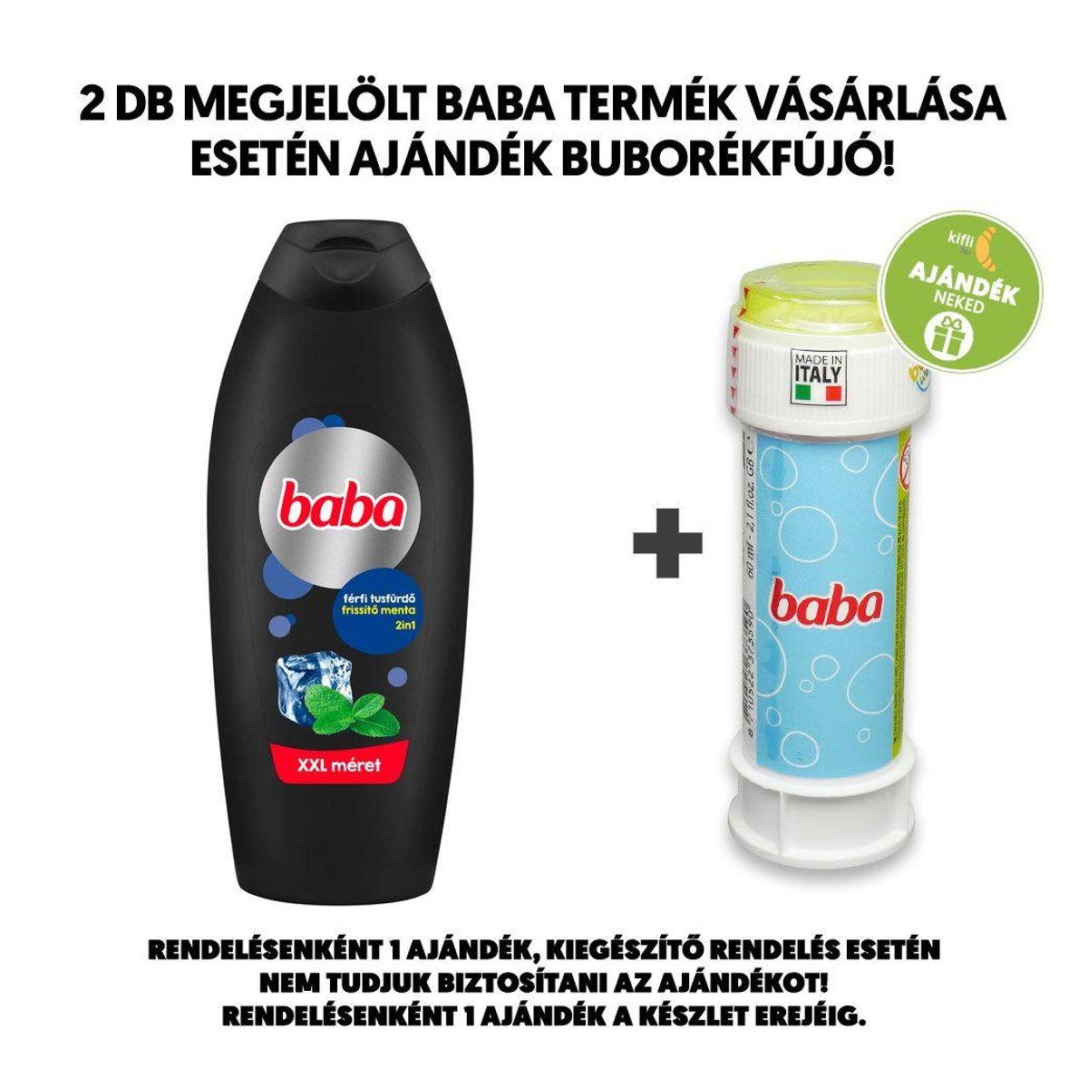 Baba menta férfi tusfürdő 750 ml
