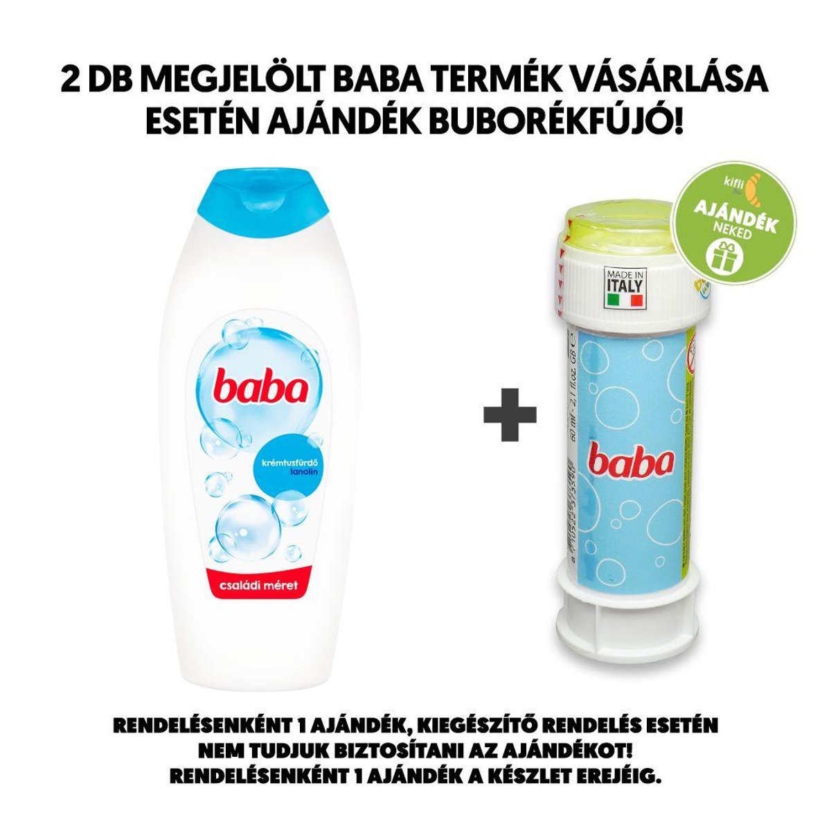 Baba Lanolin tusfürdő, 750 ml