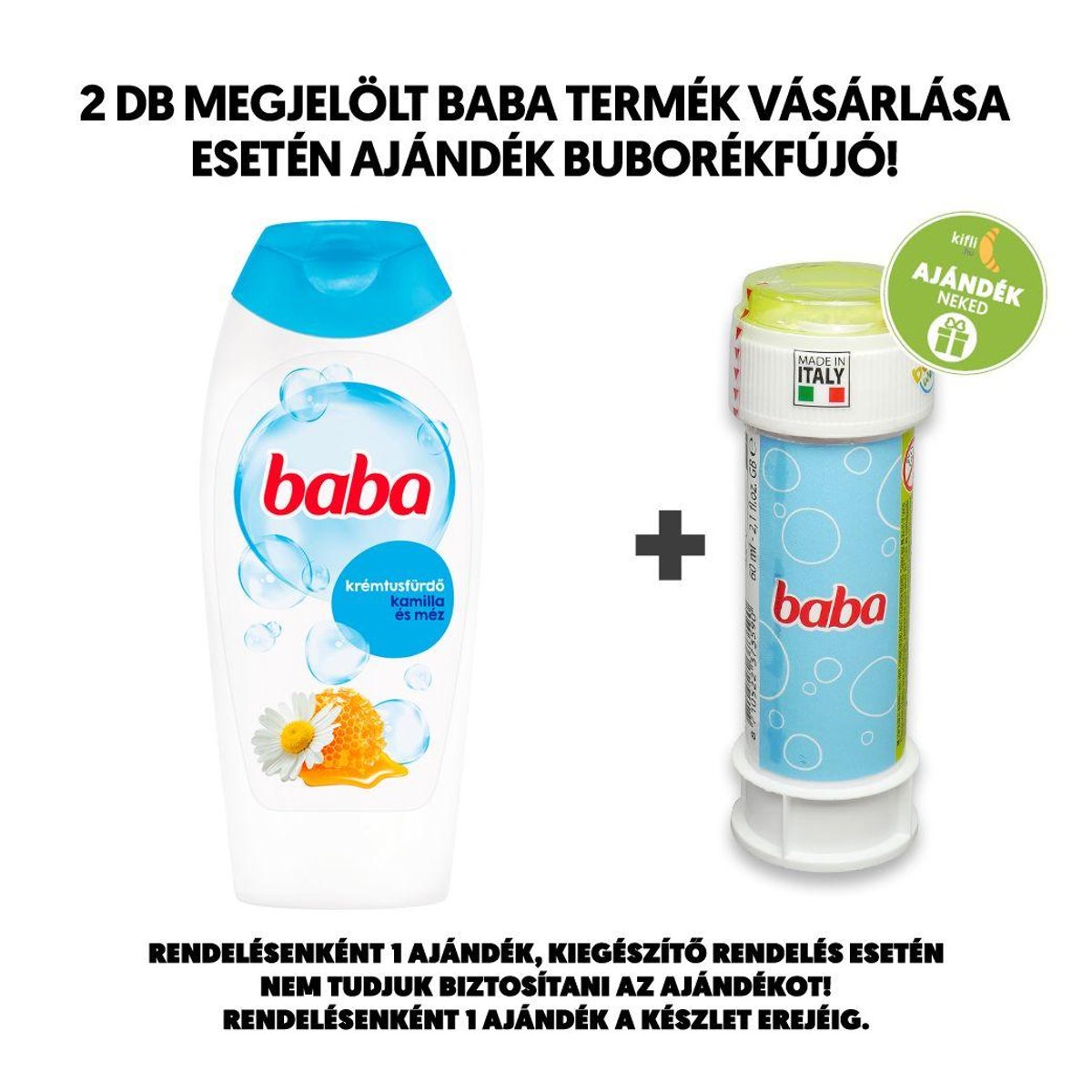 Baba Kamilla és Méz illatú tusfürdő, 400 ml