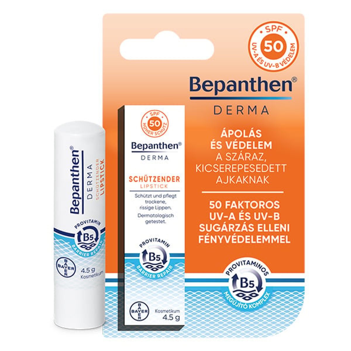 Bepanthen Derma Ajakápoló Stift SPF 50 4,5g