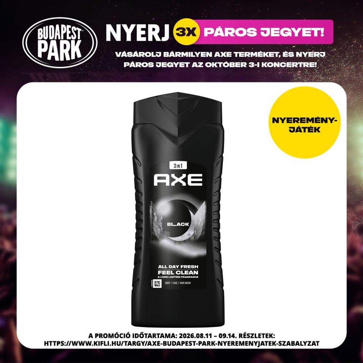 AXE Black tusfürdő, 400ml
