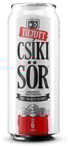 Tiltott Csíki sör dobozos