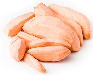 Bio édesburgonya, hámozott